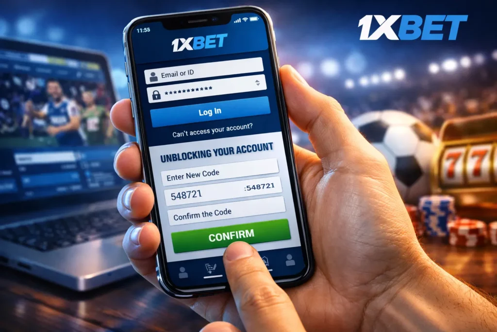 Déblocage de compte 1xBet